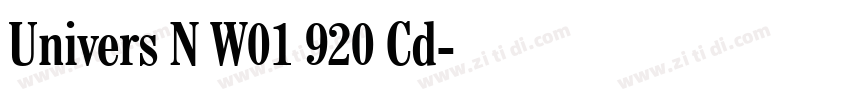 Univers N W01 920 Cd字体转换
